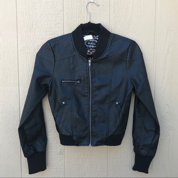 Ambiance Jackets & Blazers - Ambiance | NWT Black Faux Leather Moto Jacket S